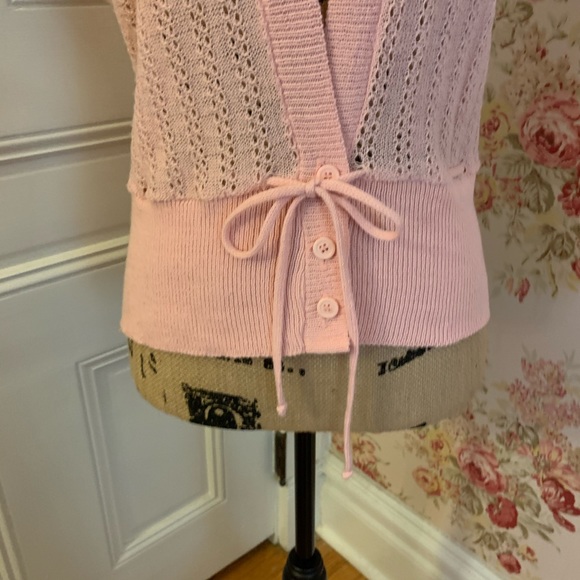 90s Vintage Y2K Pink Cardigan Sweater - Picture 2 of 6